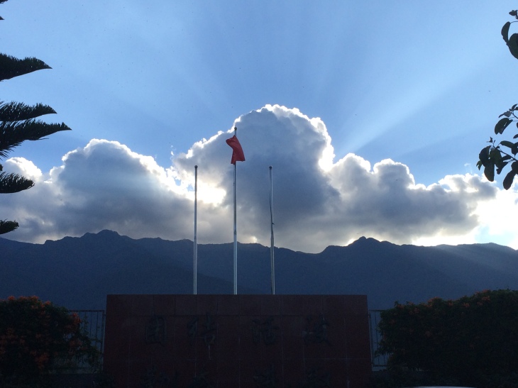 Sunset over Cangshan Mountains in Dali Prefecture